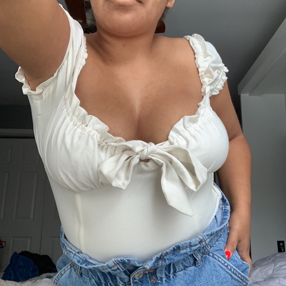 I.AM.GIA Tops - I.AM.GIA Naomi Top Cream with Ruffles and Boning